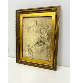 Studio per una Figura d Angelo by Joseph Natoire, framed vintage print