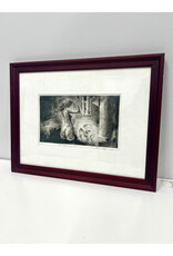 The Flowing Time, framed etching, sgnd Jian Wang