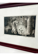 The Flowing Time, framed etching, sgnd Jian Wang