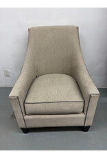 Striped Upholstered Accent Armchair