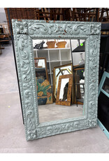 Antique Painted Carved Wooden Mirror