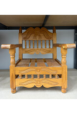 Antique Wooden Chair with Carved Detail