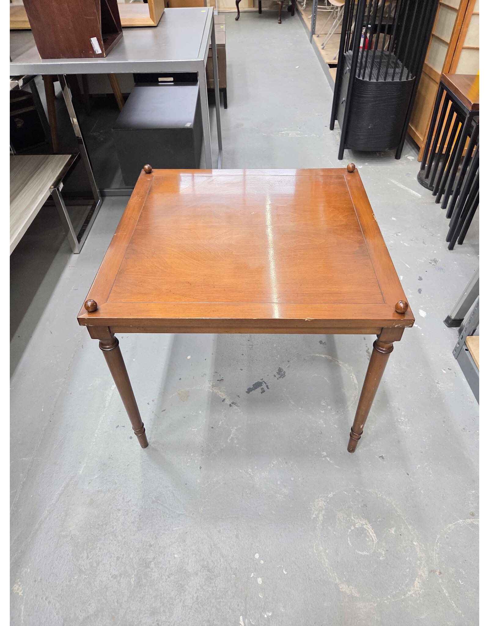 Regency Fruitwood Finial Top Side Table