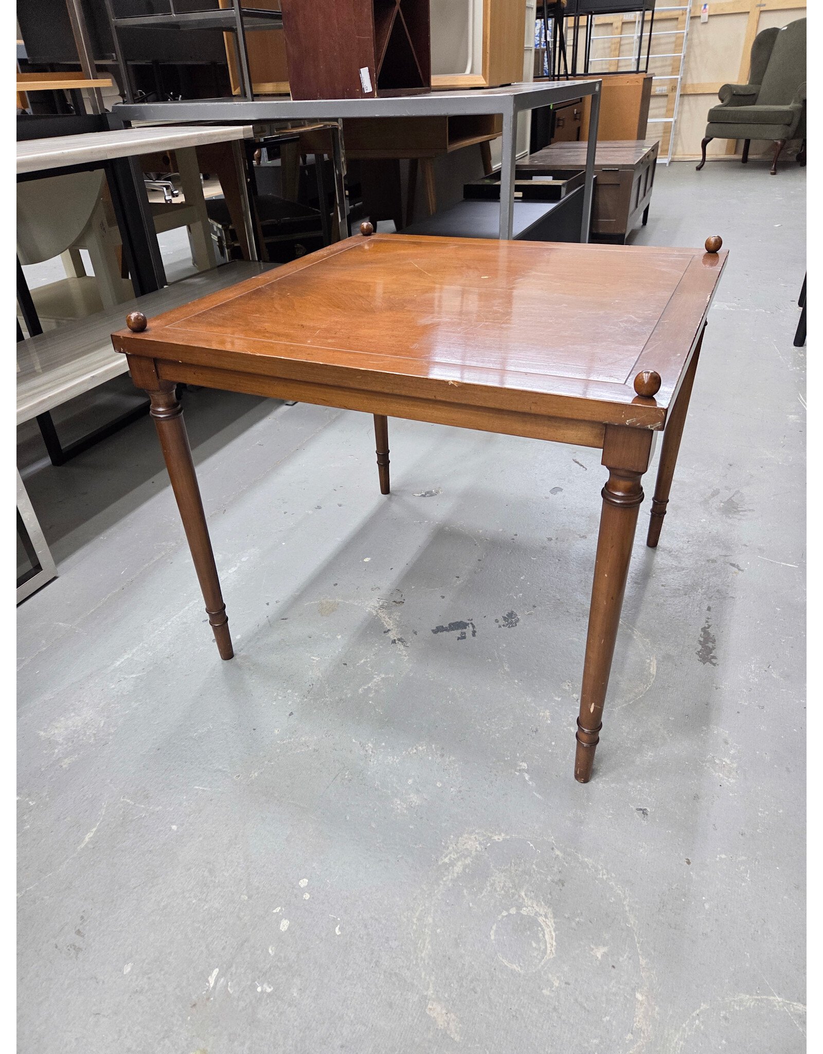 Regency Fruitwood Finial Top Side Table