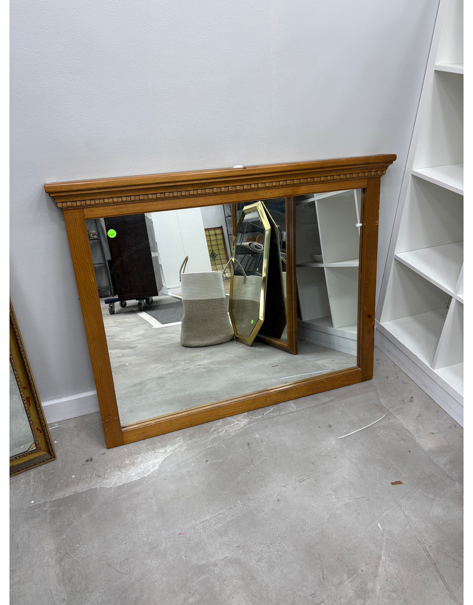 Vintage Wooden Frame Mirror