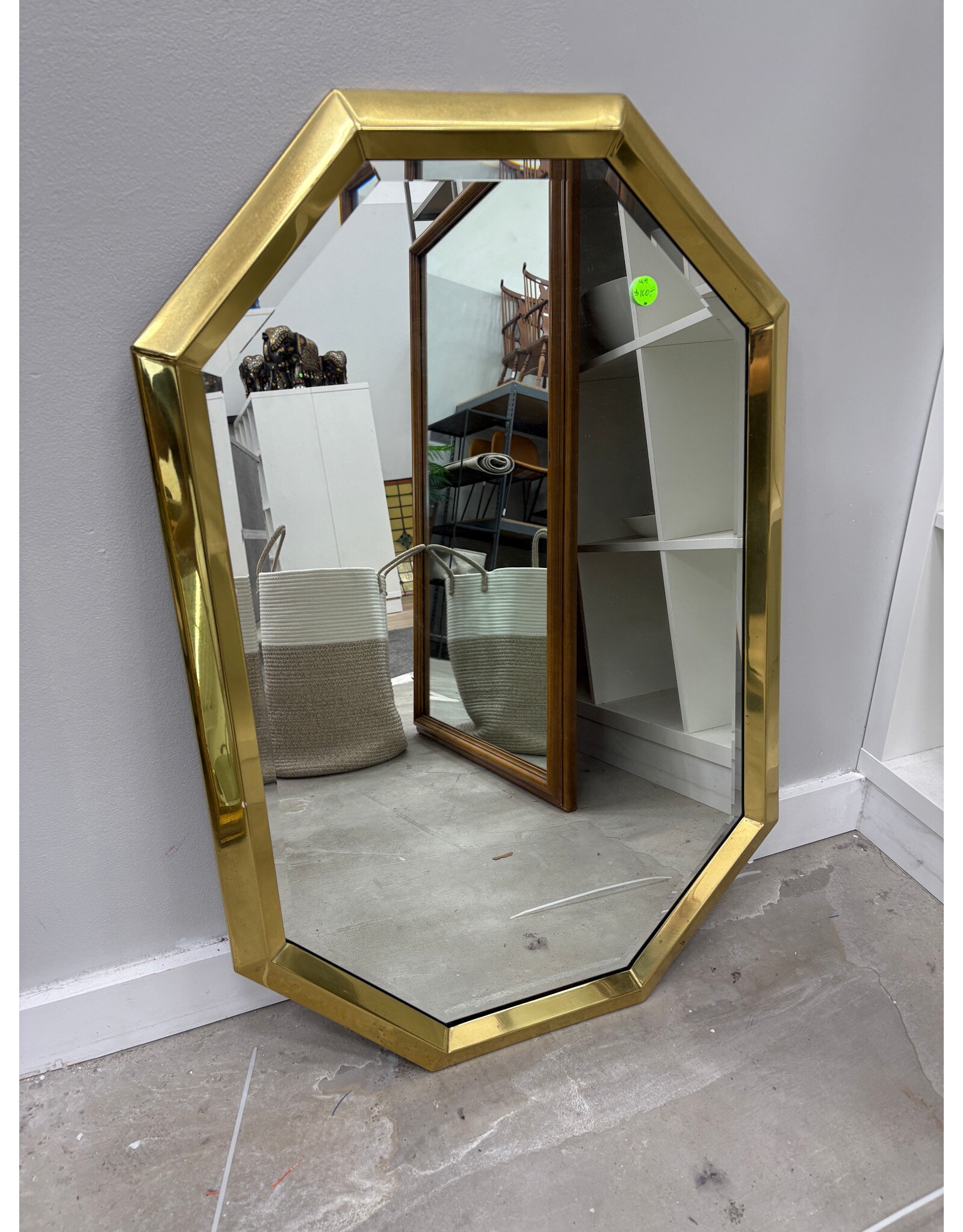 MCM Gold Frame Mirror