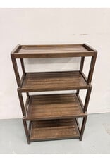 Contemporary 4-Tier Wood Multi-Purpose Shelf