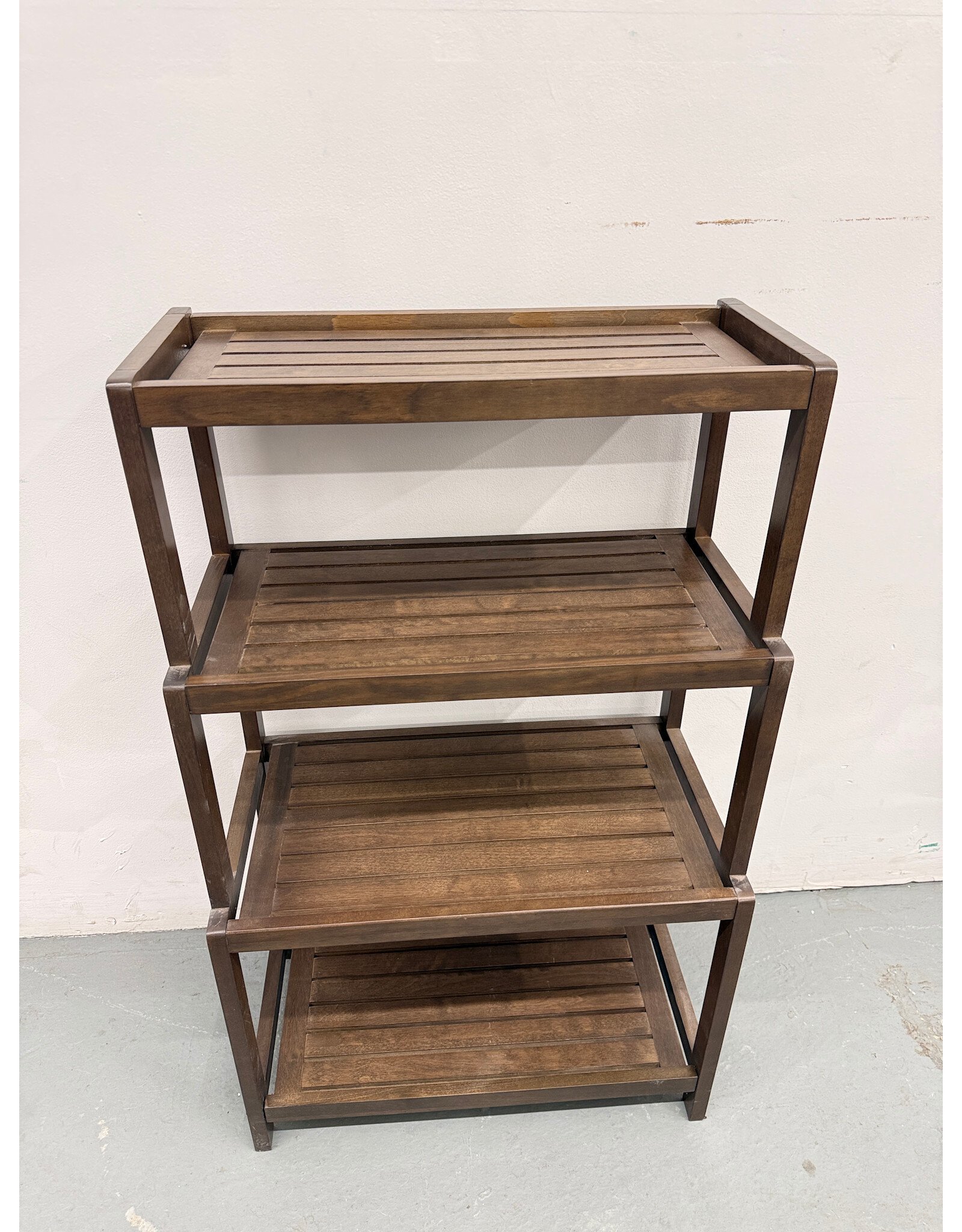 Contemporary 4-Tier Wood Multi-Purpose Shelf
