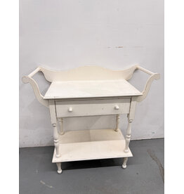 Wooden Distressed Washstand Table