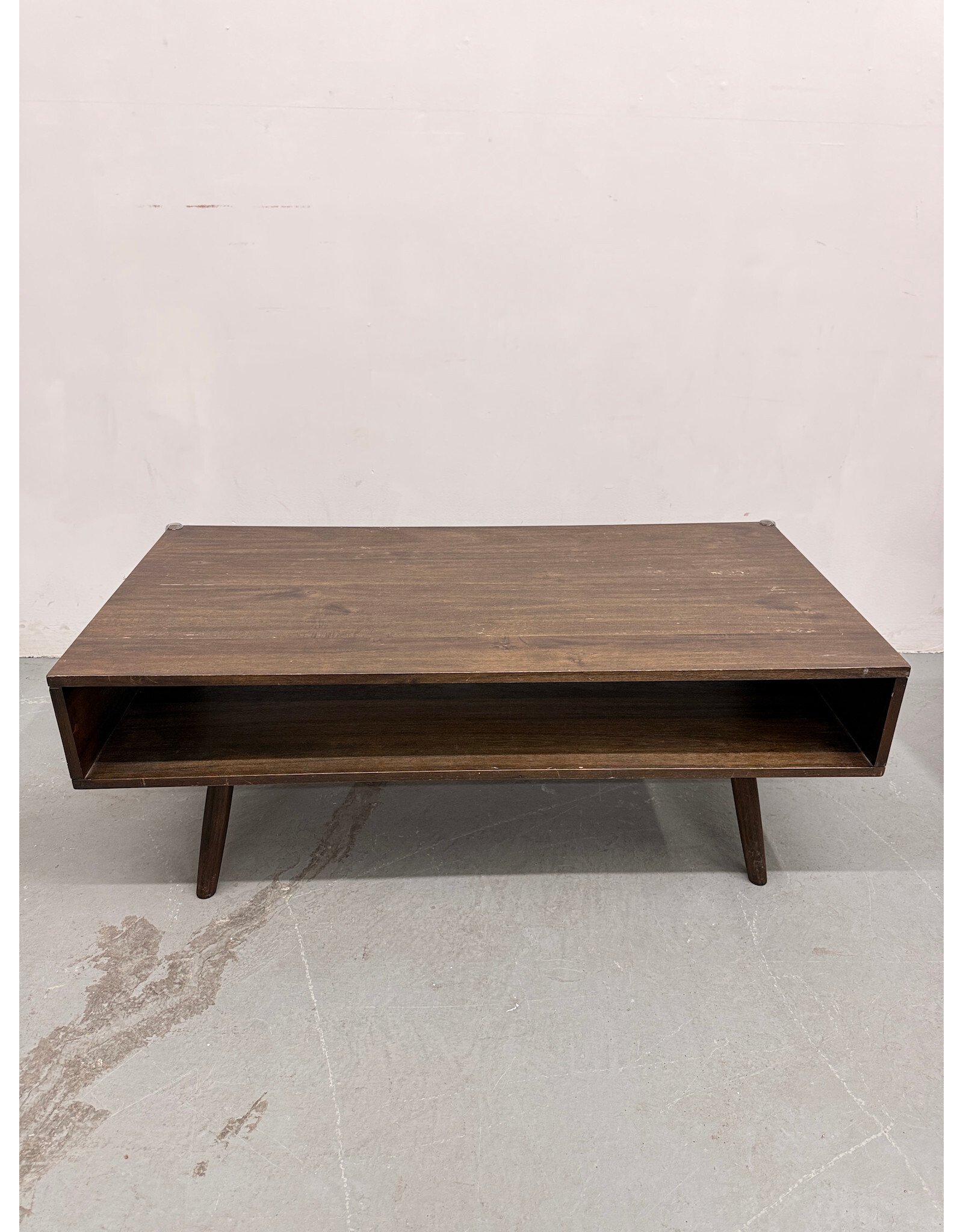 Mid-Century Modern Style Rectangular Wood Cocktail Table