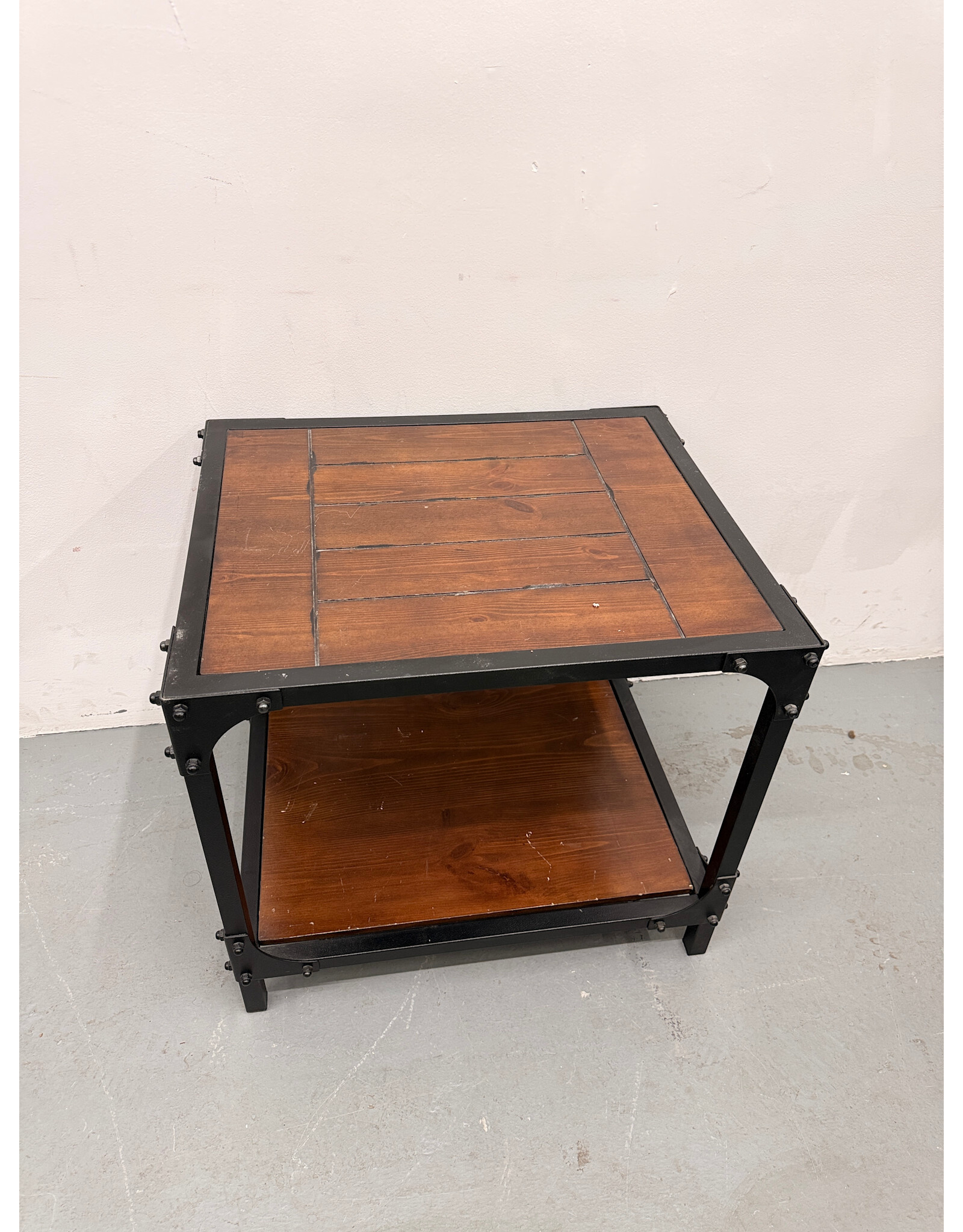 Wood and Metal Side Table