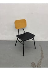 Black Faux Leather Cafe Chair