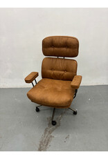 Brown Suede Office Chair