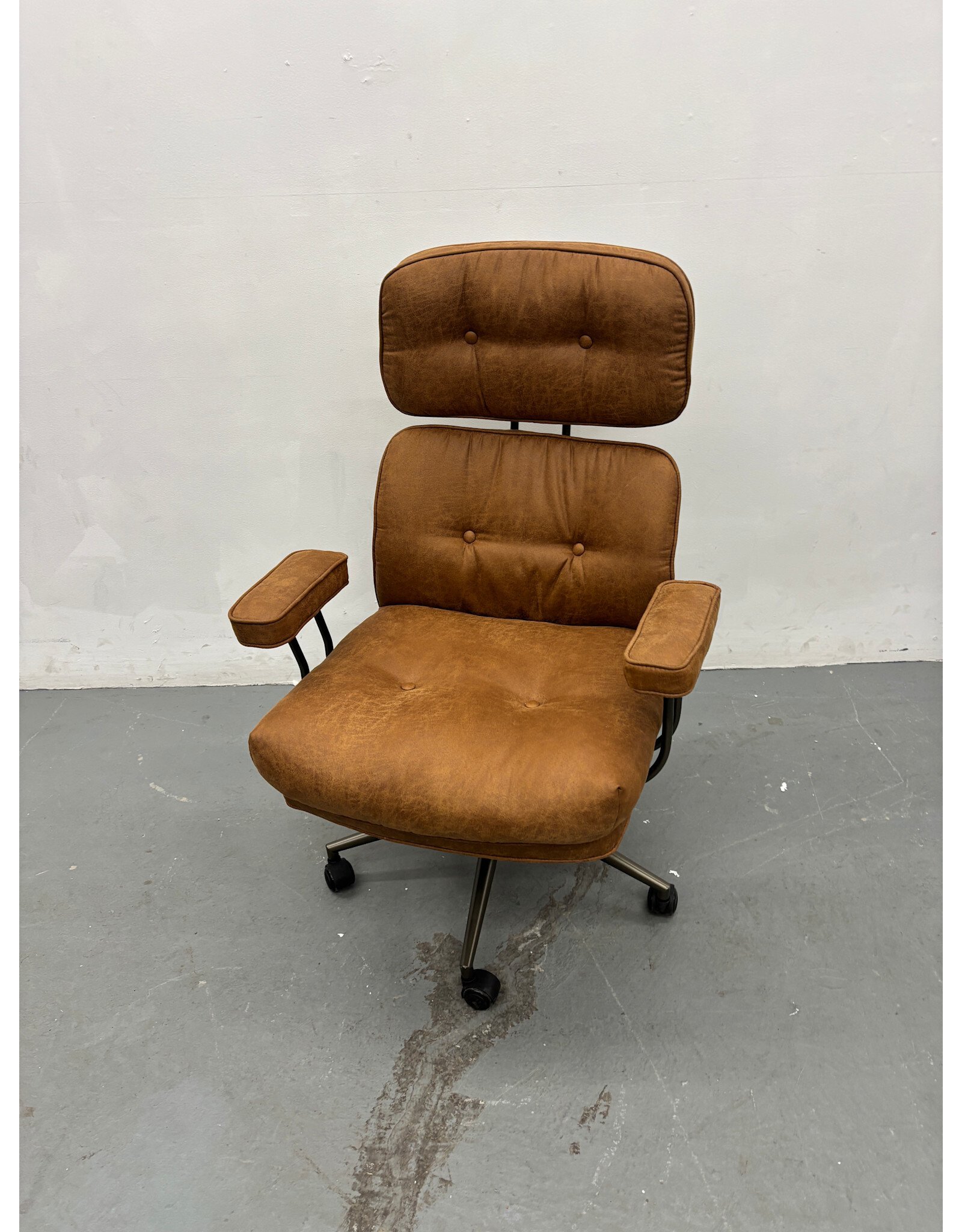 Brown Suede Office Chair