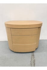 Italian Modern 3-Drawer Wood Nightstand