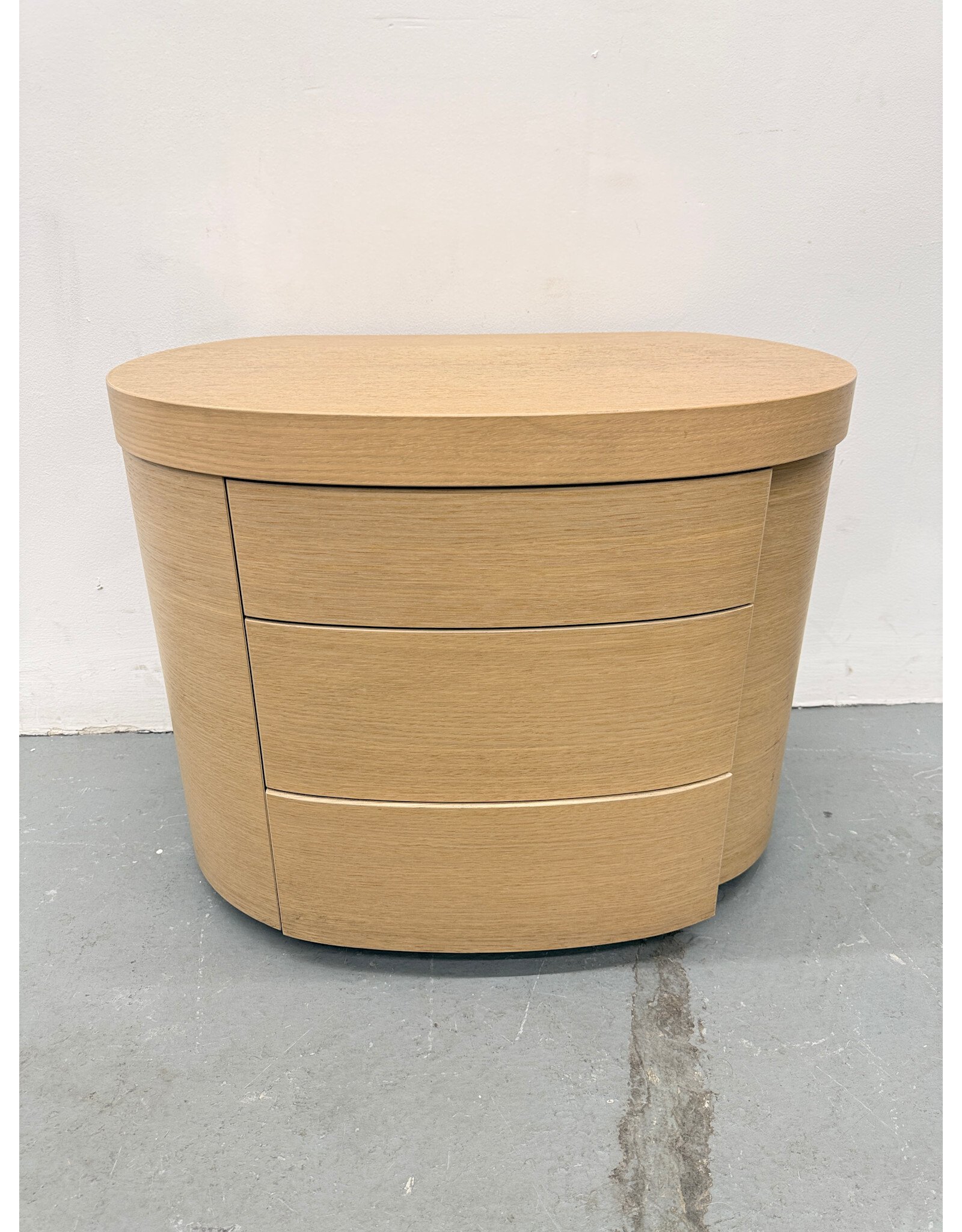 Italian Modern 3-Drawer Wood Nightstand