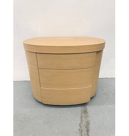Italian Modern 3-Drawer Wood Nightstand