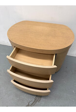 Italian Modern 3-Drawer Wood Nightstand