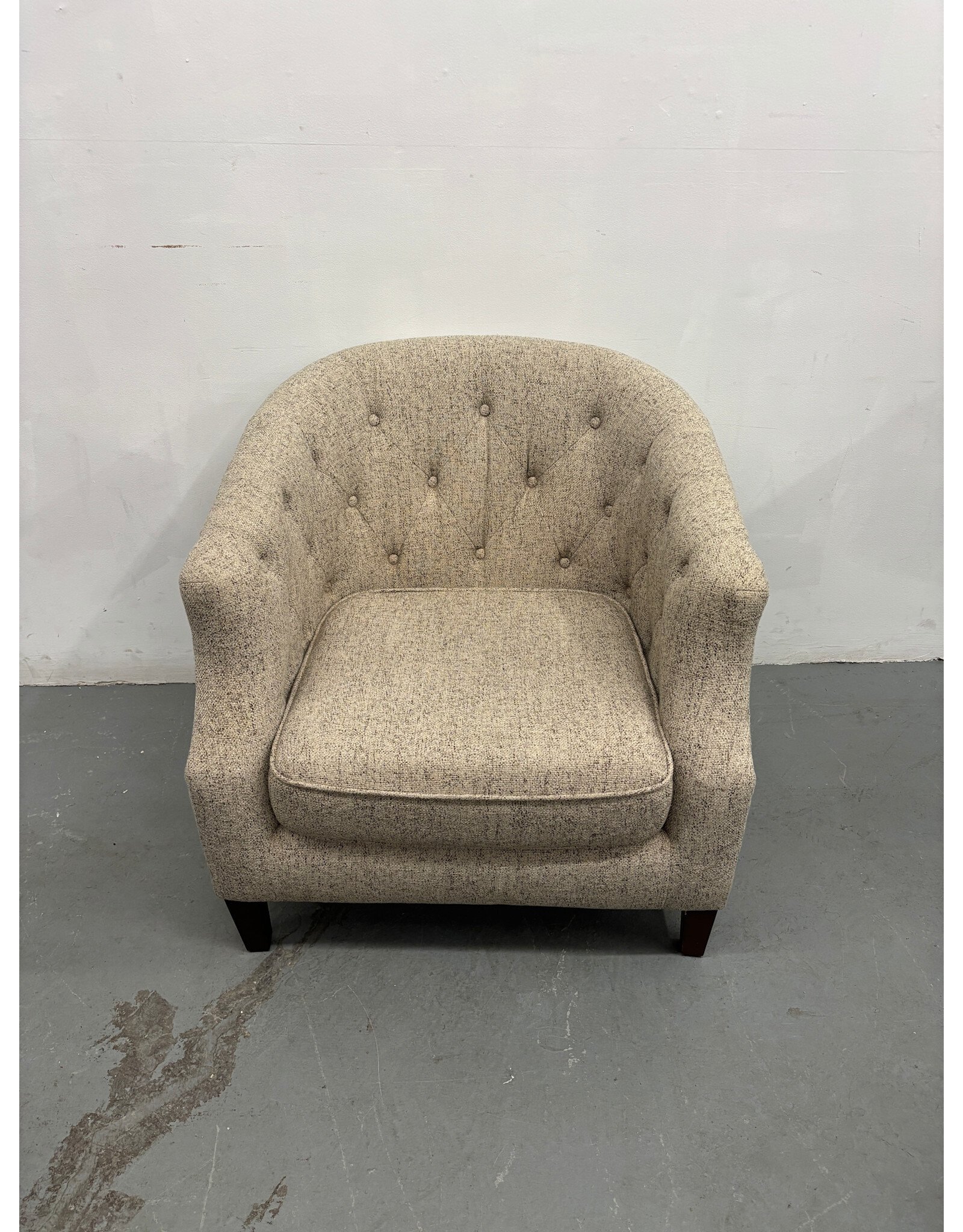 Upholstered Barrel Arm Chair