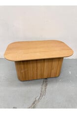 Wood Fluted Oval Coffee Table