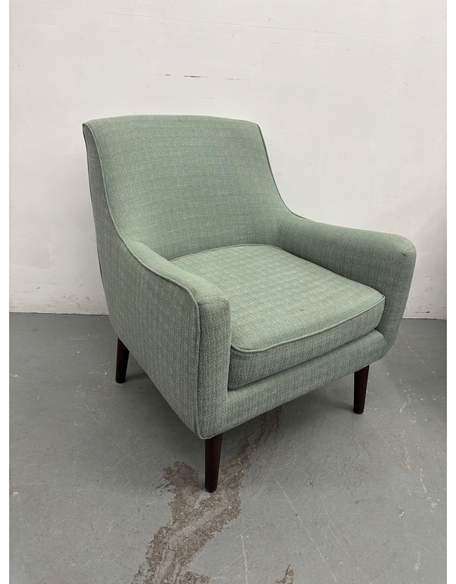 Swooped Upholstered Arm Chair