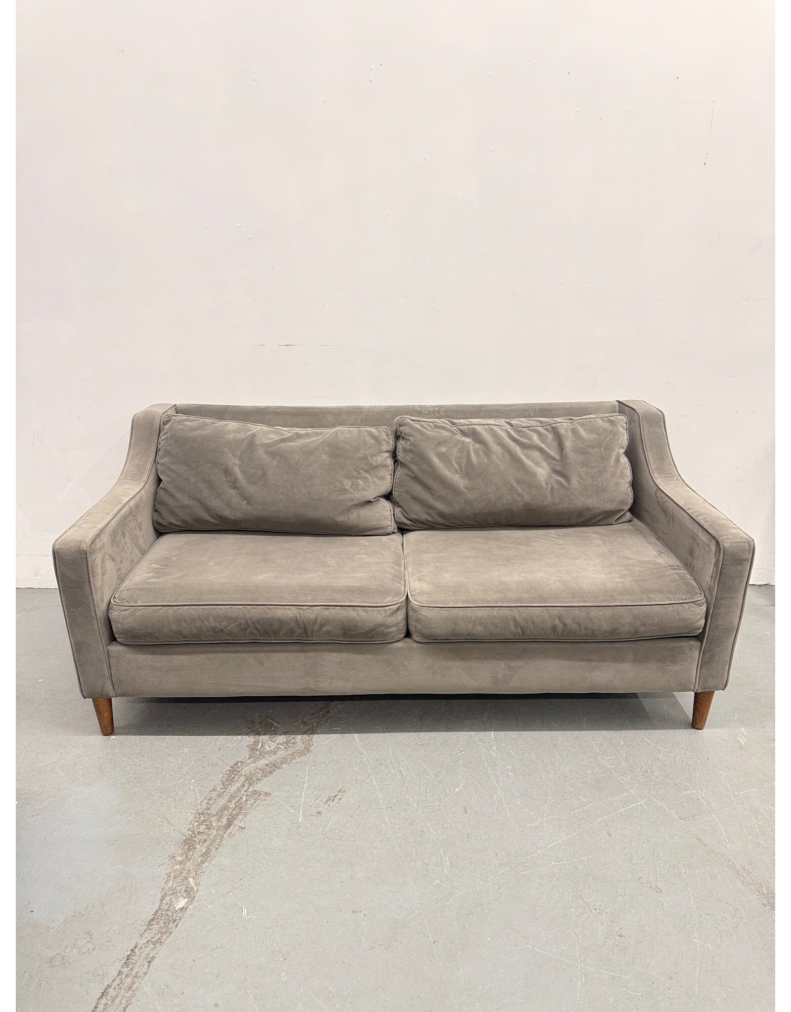 Gray Velvet Sofa
