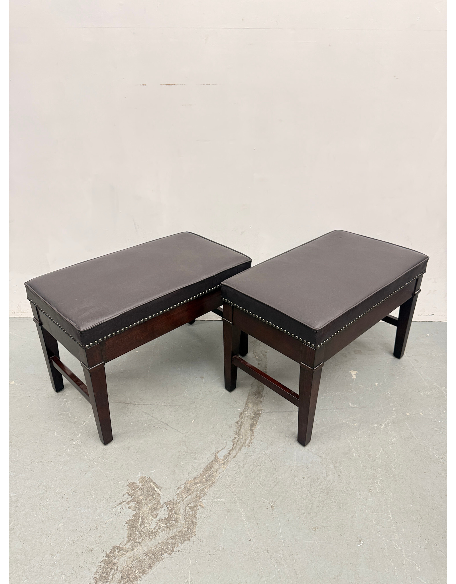 Upholstered wood piano bench