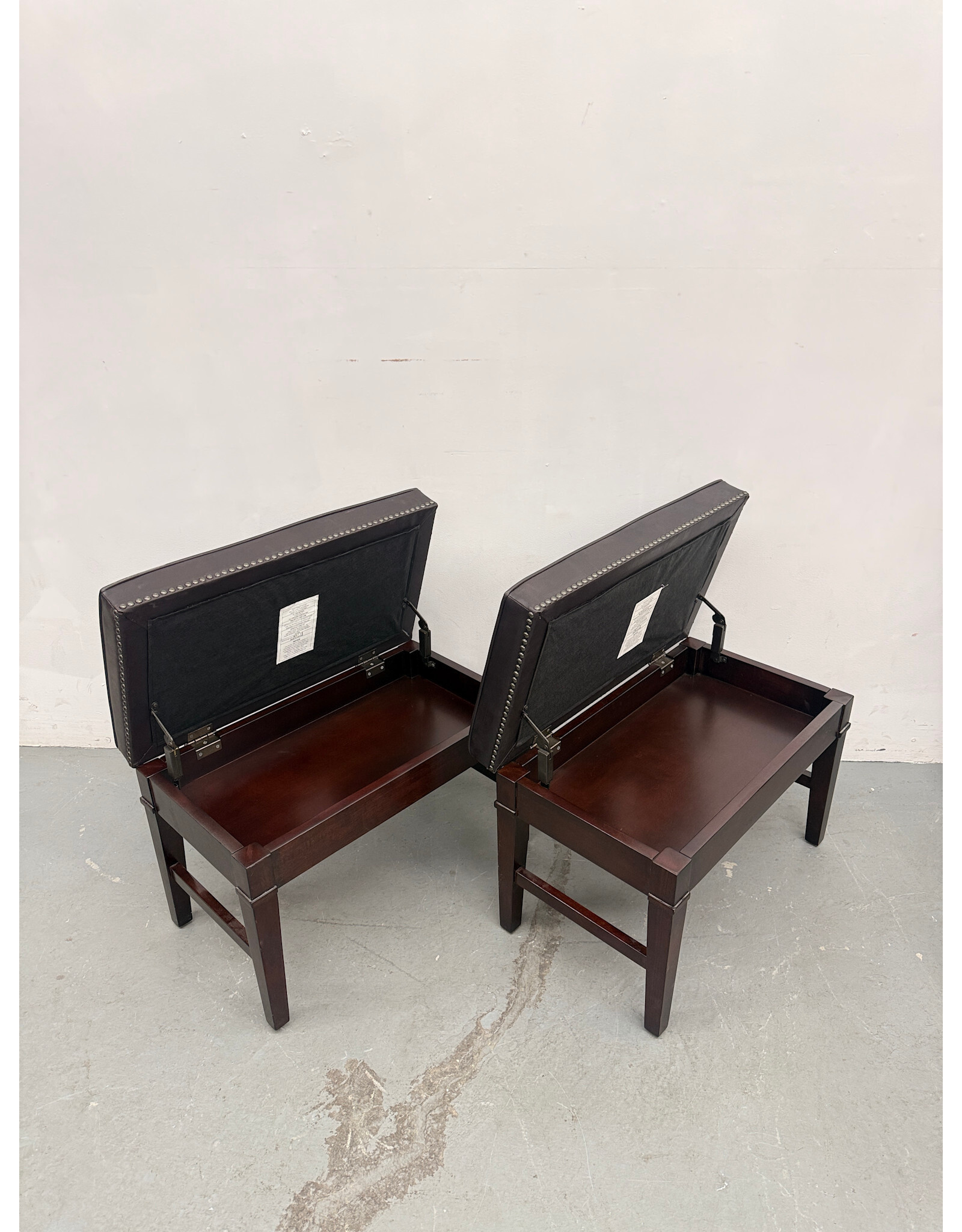 Upholstered wood piano bench