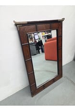 MCM Wooden Chinoiserie Frame Hanging Mirror