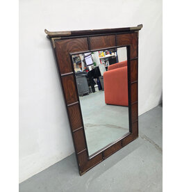 MCM Wooden Chinoiserie Frame Hanging Mirror