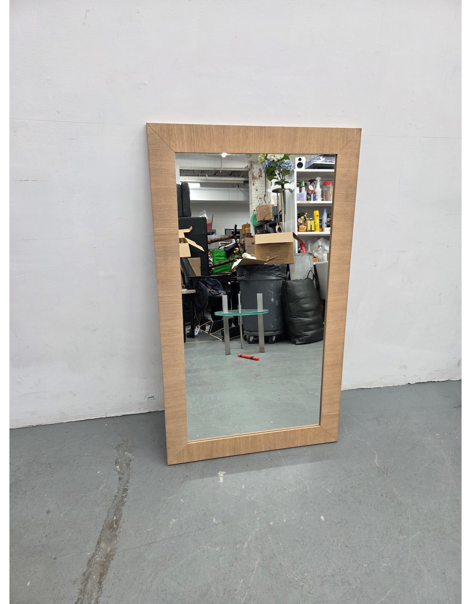 Modern Wooden Frame Hanging Mirror