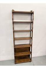 Vintage French Provincial Style Stained Wood Etagere Bookcase