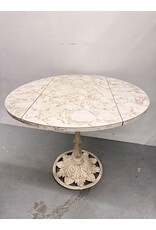 Faux Marble Top Drop Leaf Table