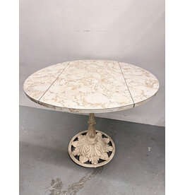 Faux Marble Top Drop Leaf Table