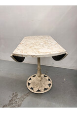 Faux Marble Top Drop Leaf Table
