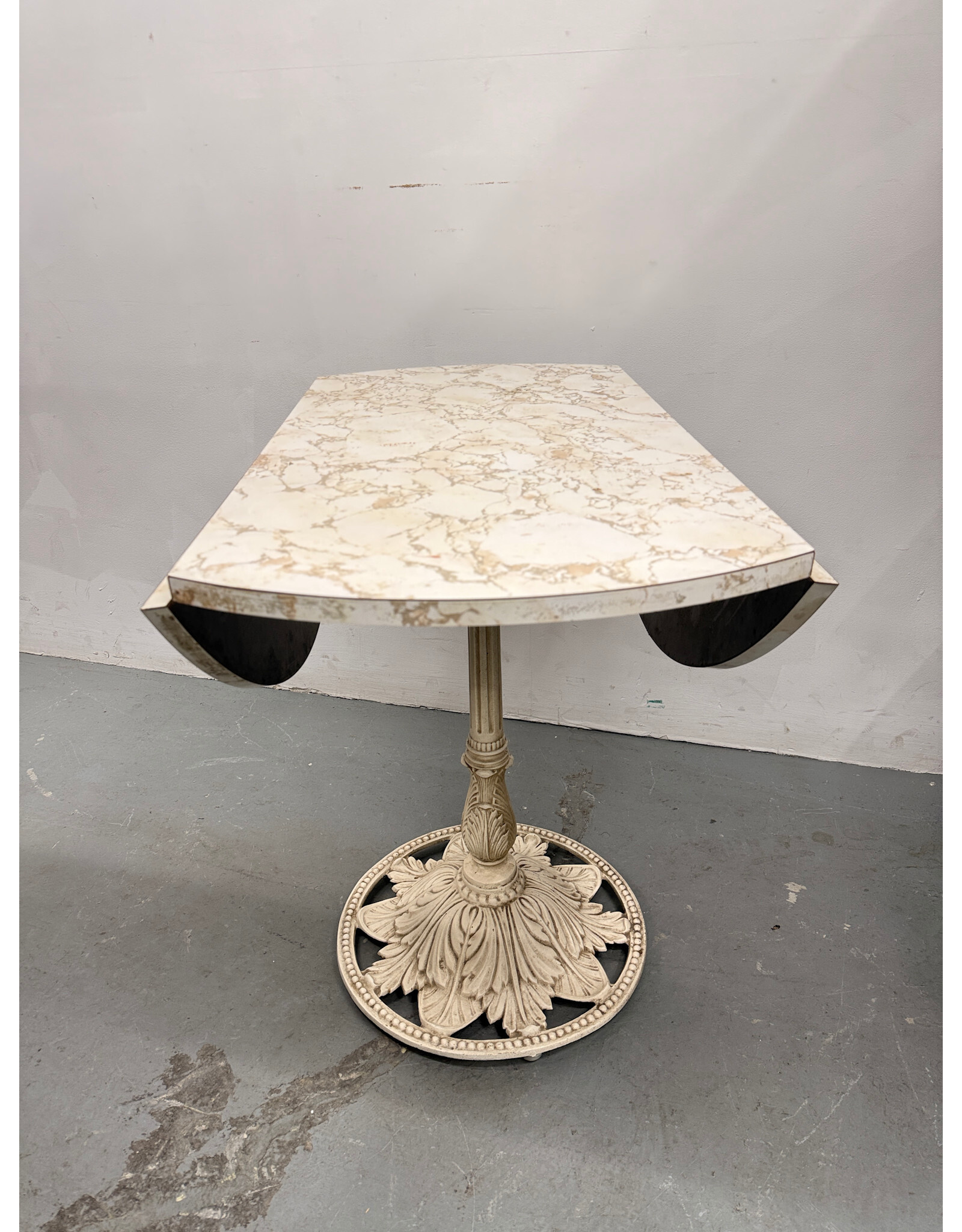 Faux Marble Top Drop Leaf Table