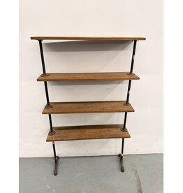 4-Tier Industrial Pipe Bookshelf