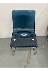 Ikea Tobias Blue Acrylic Chrome Frame Chair