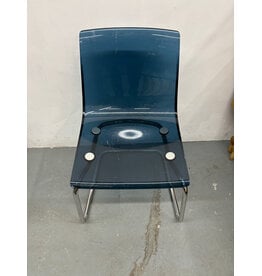 Ikea Tobias Blue Acrylic Chrome Frame Chair