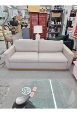 Gray Upholstered Box Sofa