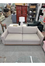 Gray Upholstered Box Sofa
