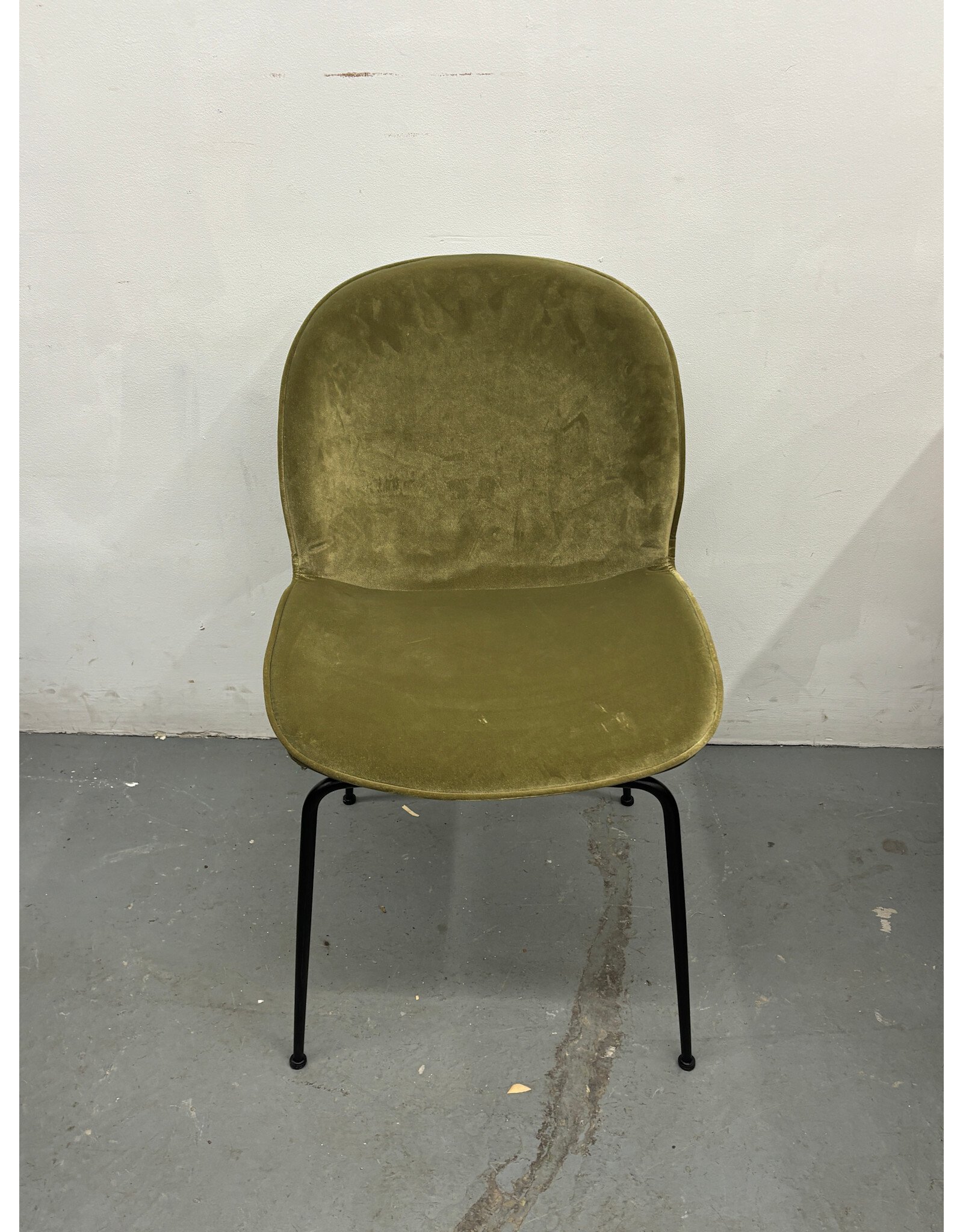 Modern Olive Green Velvet Dining Chair