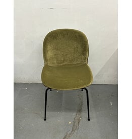 Modern Olive Green Velvet Dining Chair