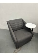 Gray Lounge Chair with Swivel Table