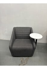 Gray Lounge Chair with Swivel Table