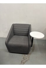 Gray Lounge Chair with Swivel Table