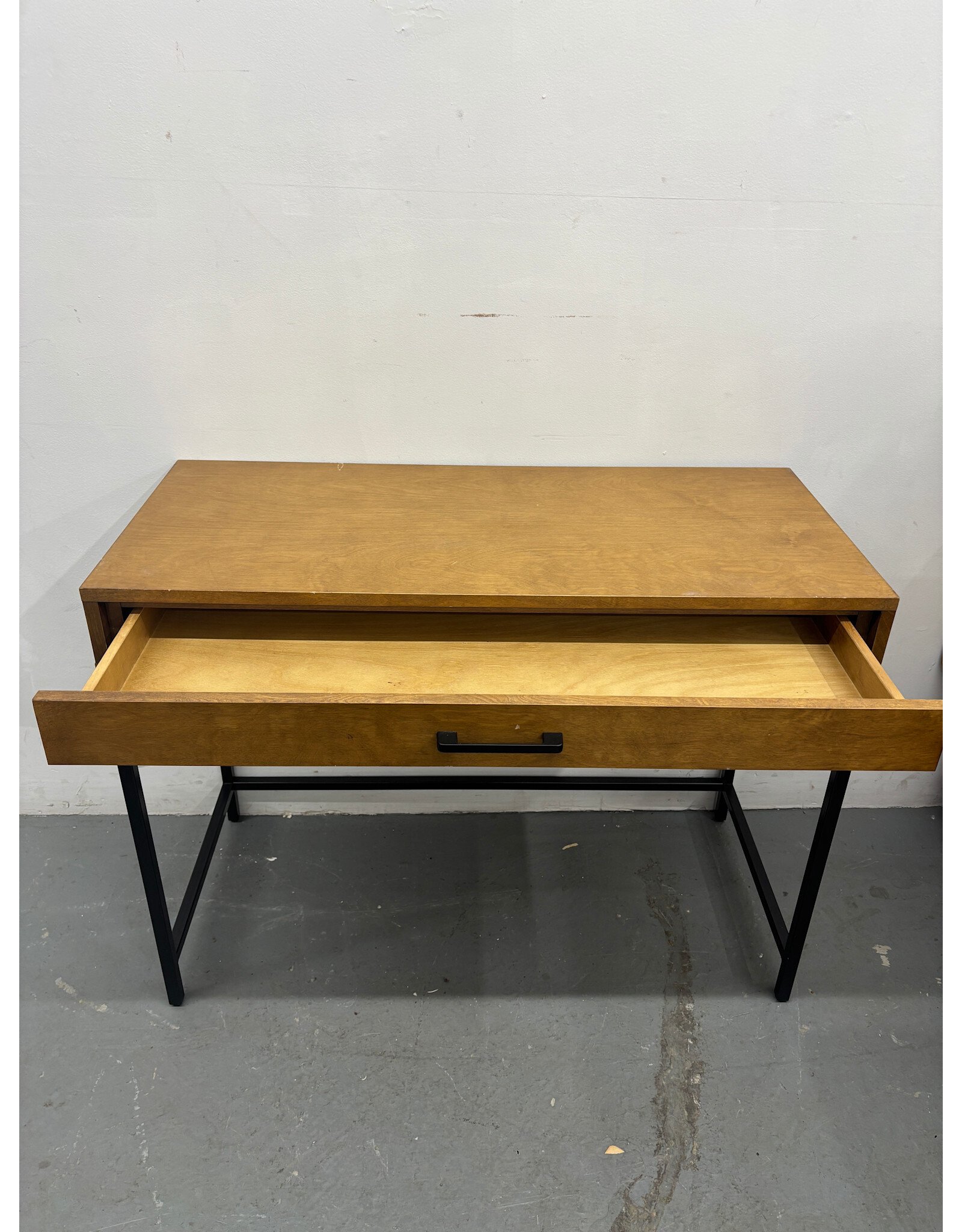 Modern Storage Desk w Chestnut Finish