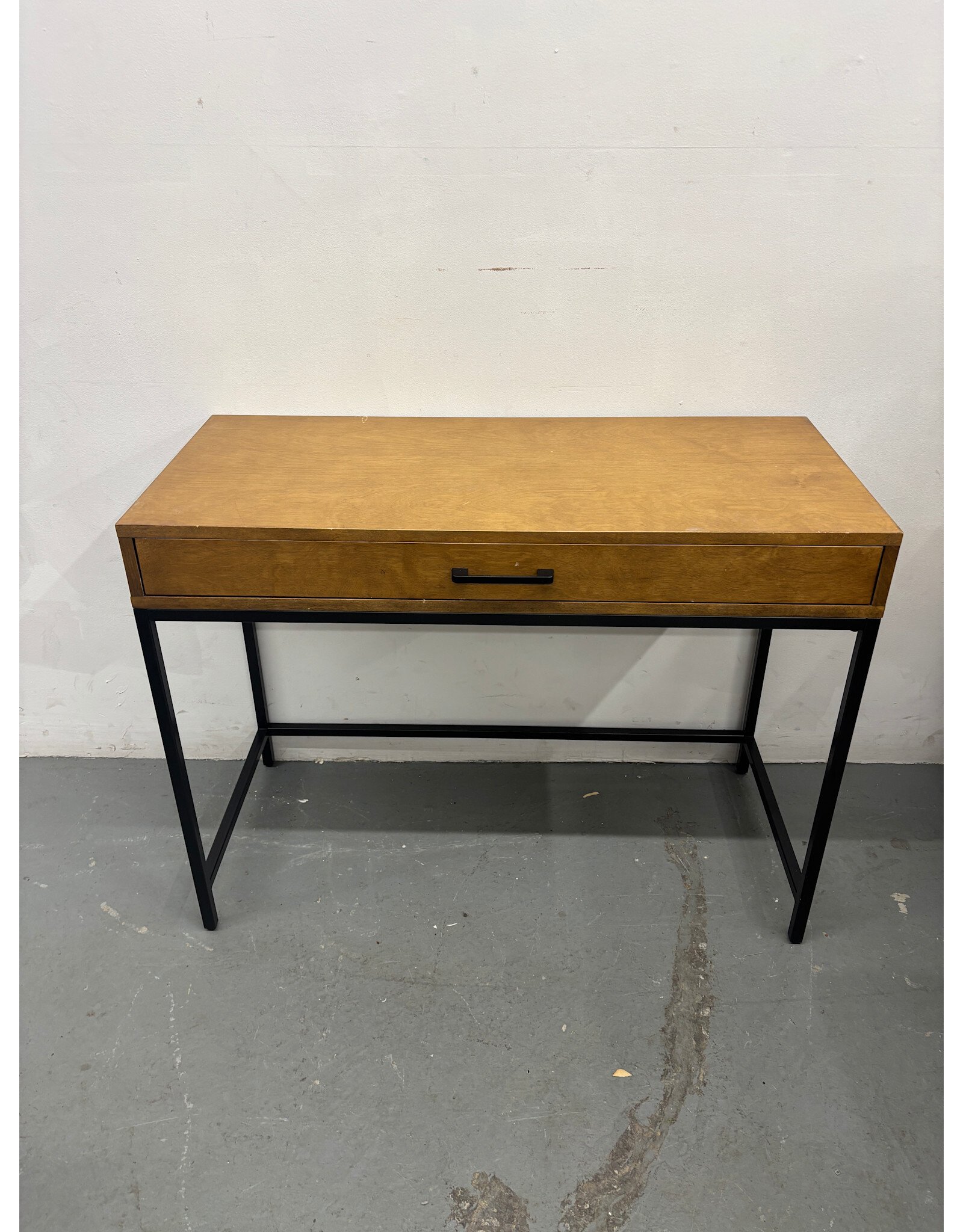 Modern Storage Desk w Chestnut Finish