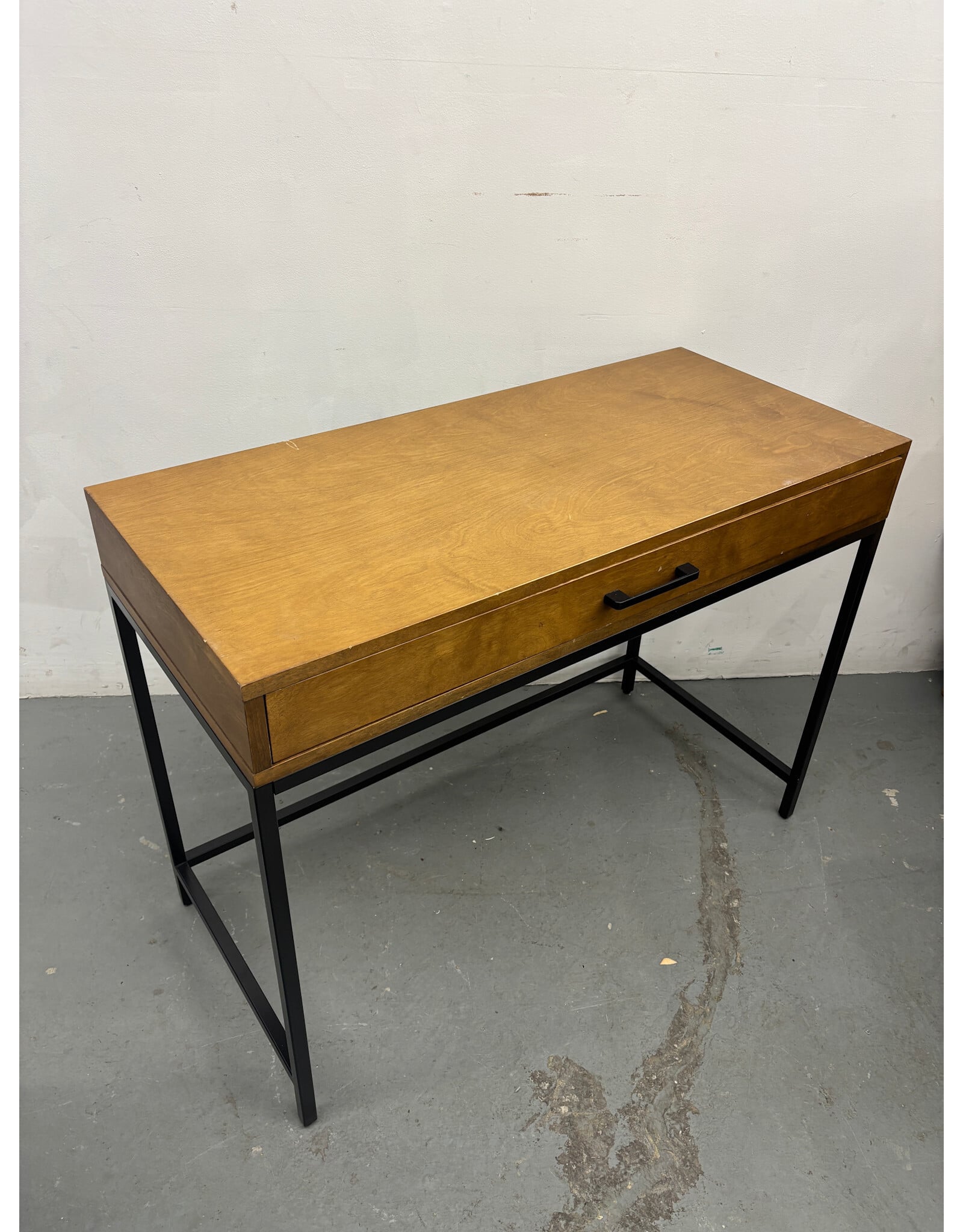 Modern Storage Desk w Chestnut Finish