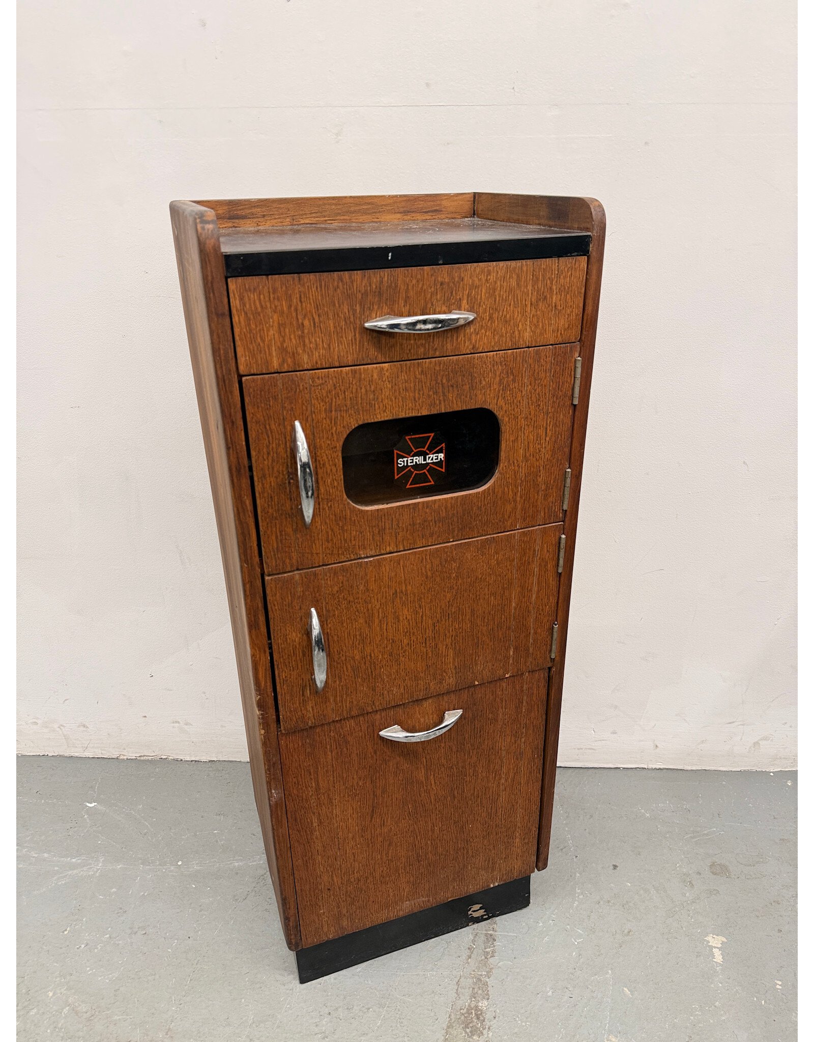 Antique Wooden Sterilizer Cabinet